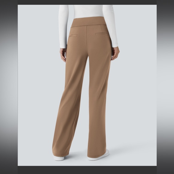 HALARA Wide-Leg Pull-On Pants in Camel Brown - Picture 2 of 10